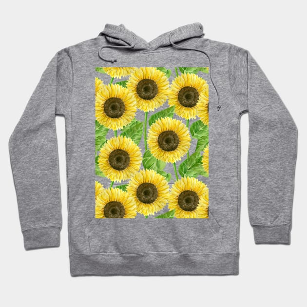 Sunflowers watercolor Hoodie by katerinamk